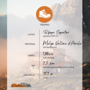 TREKKING OUTDOOR TRENTINO ATTIVITà RIFUGIO SEGANTINI