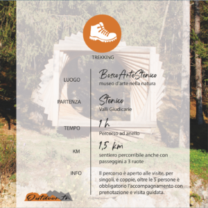 TREKKING OUTDOOR TRENTINO ATTIVITà STENICO ARTE BOSCO